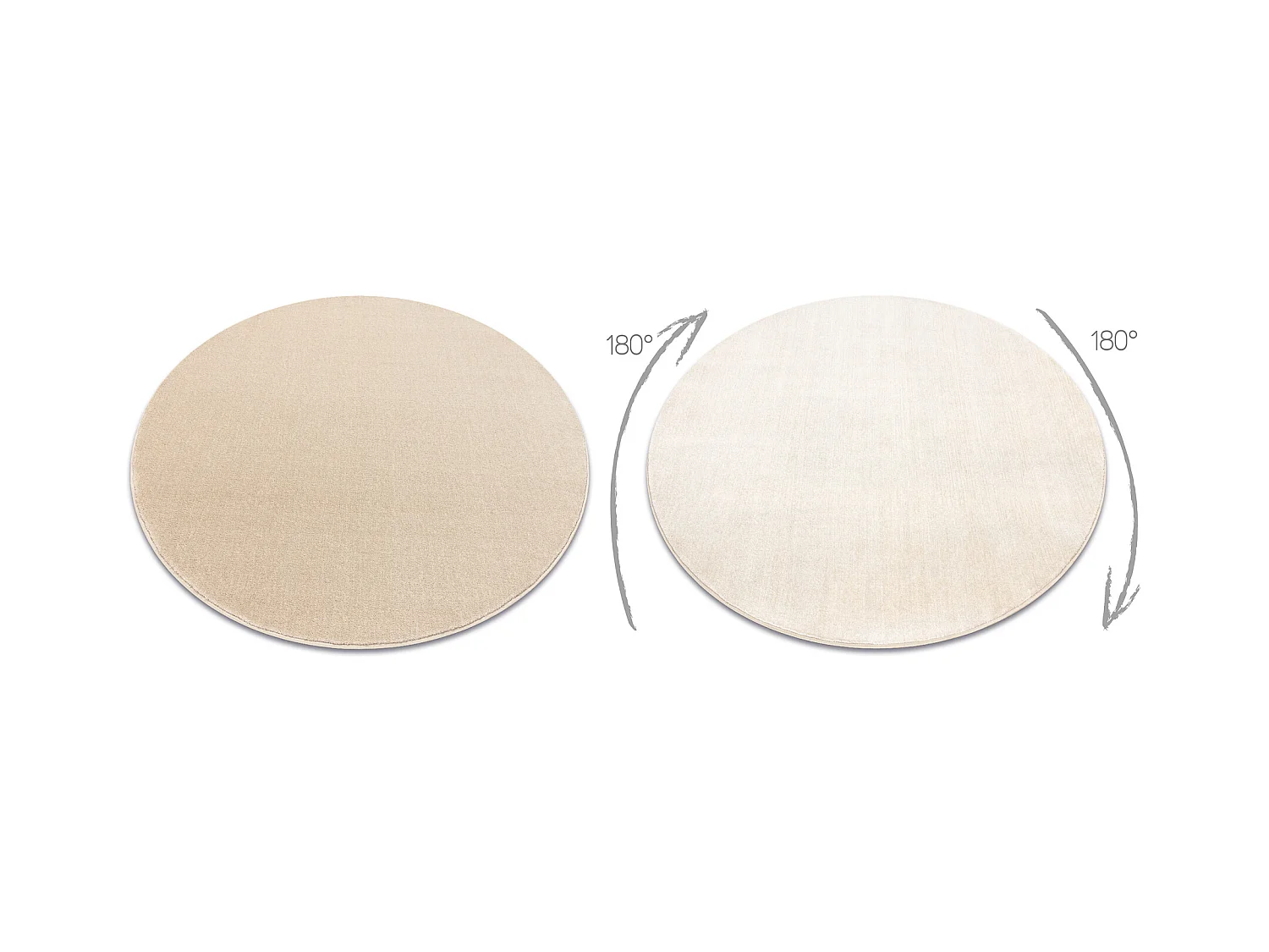 Dywan koło SEDUCTION krem 34 miękka, wytrzymała, do sypialni, do ho cercle 150 cm