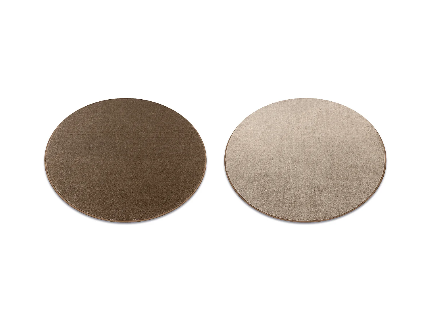 TAPIS cercle SEDUCTION marron 46 doux, durable, chambre, hôtel cercle 100 cm