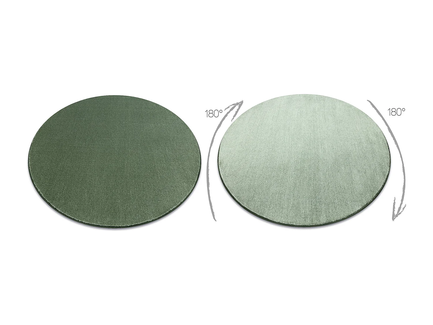 Teppich rund SEDUCTION grün 26, weich, langlebig, Schlafzimmer, Hotel cercle 150 cm