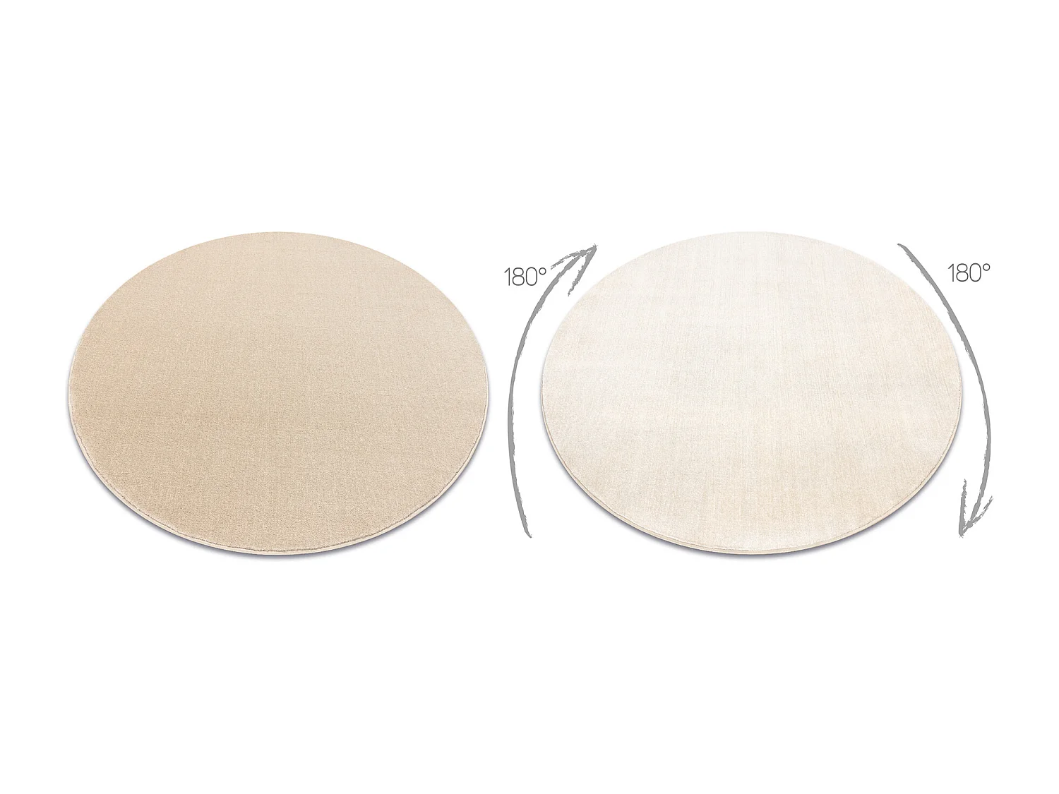 Teppich rund SEDUCTION creme 34 weich, langlebig, Schlafzimmer, Hotel cercle 200 cm