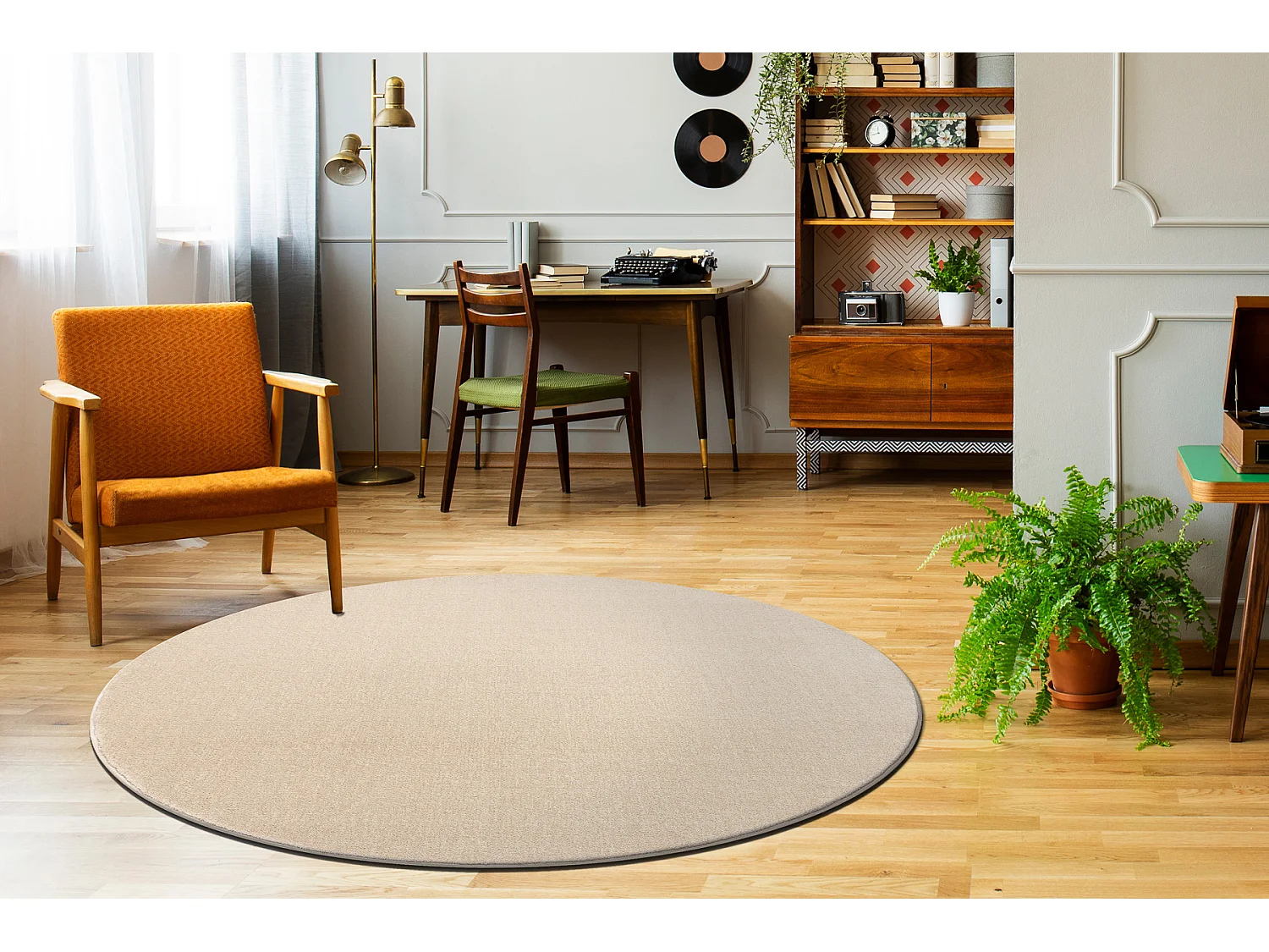 Teppich rund SEDUCTION creme 34 weich, langlebig, Schlafzimmer, Hotel cercle 200 cm