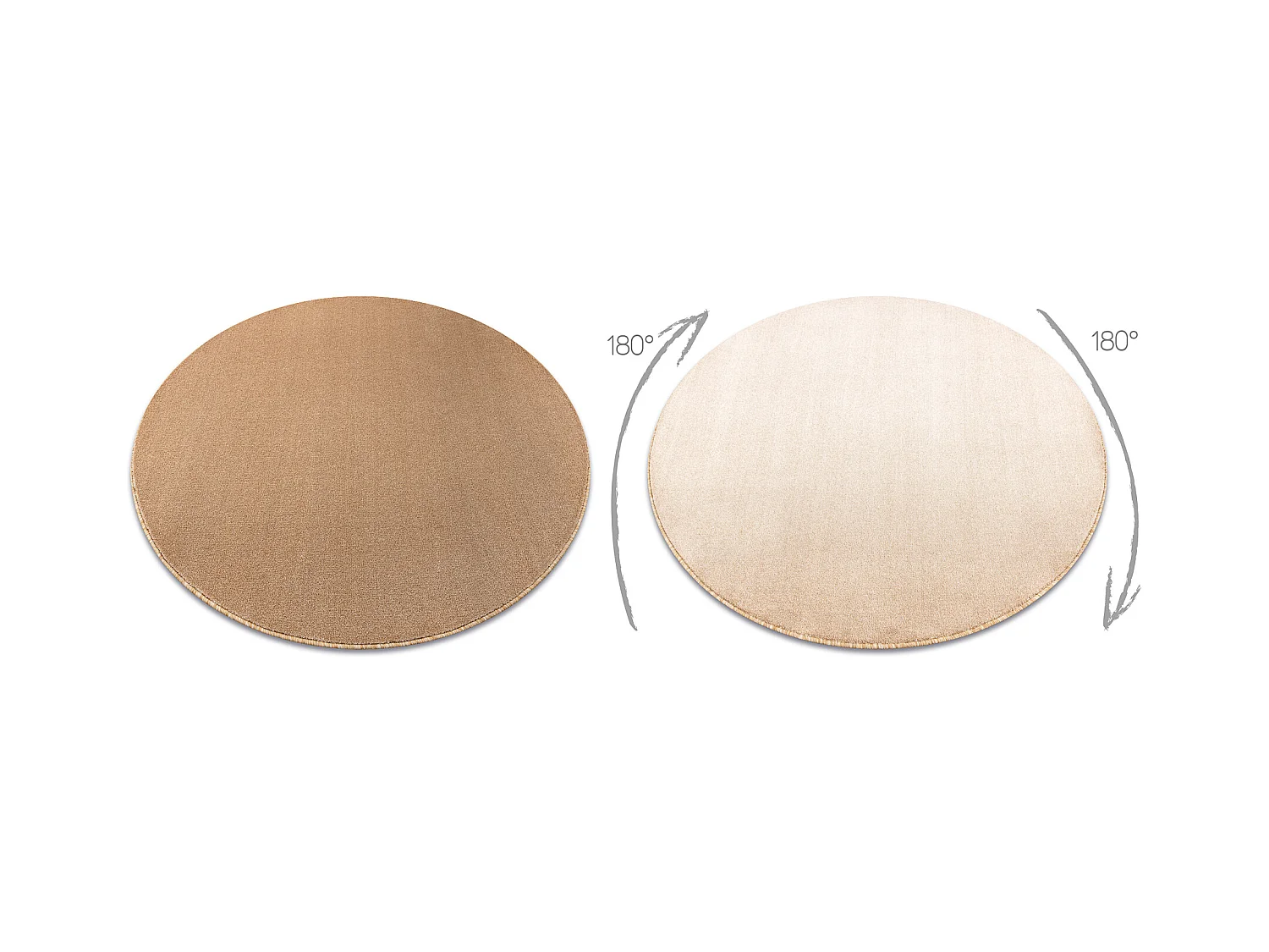 TAPIS cercle SEDUCTION beige 41 doux, durable, chambre, hôtel cercle 200 cm