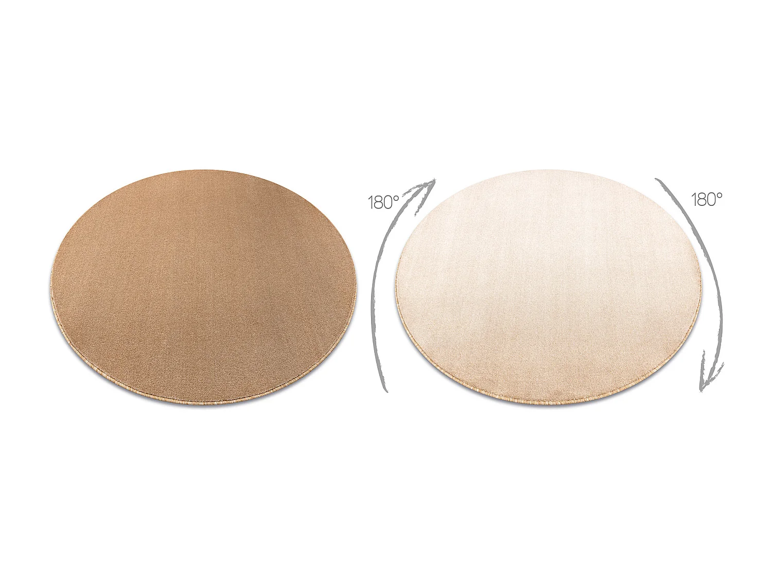 TAPIS cercle SEDUCTION beige 41 doux, durable, chambre, hôtel cercle 200 cm
