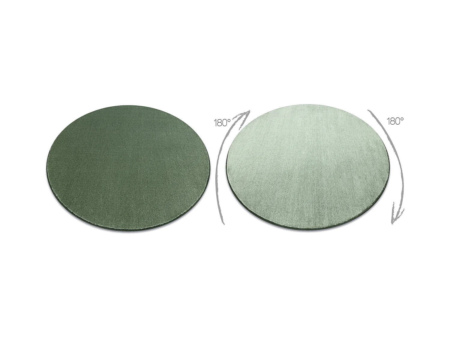 TAPPETO cerchio SEDUCTION verde 26 morbido, durevole, camera da letto, cercle 133 cm