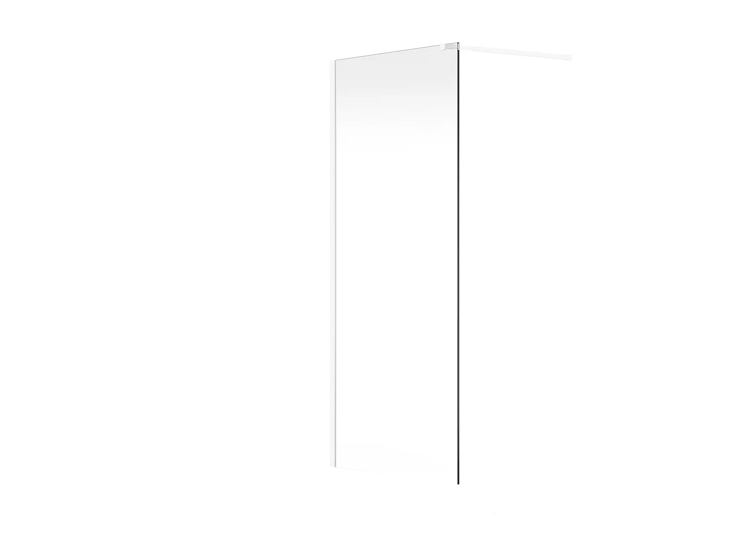 Paroi de douche à l'italienne - Blanc mat - Verre 6 mm - 140x200 cm - DAREN