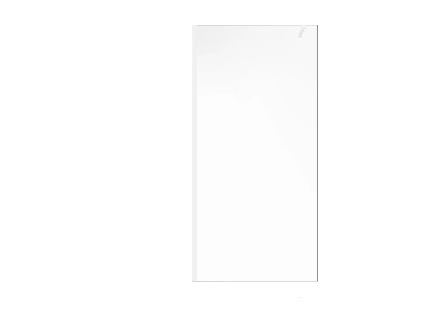 Paroi de douche à l'italienne - Blanc mat - Verre 6 mm - 140x200 cm - DAREN