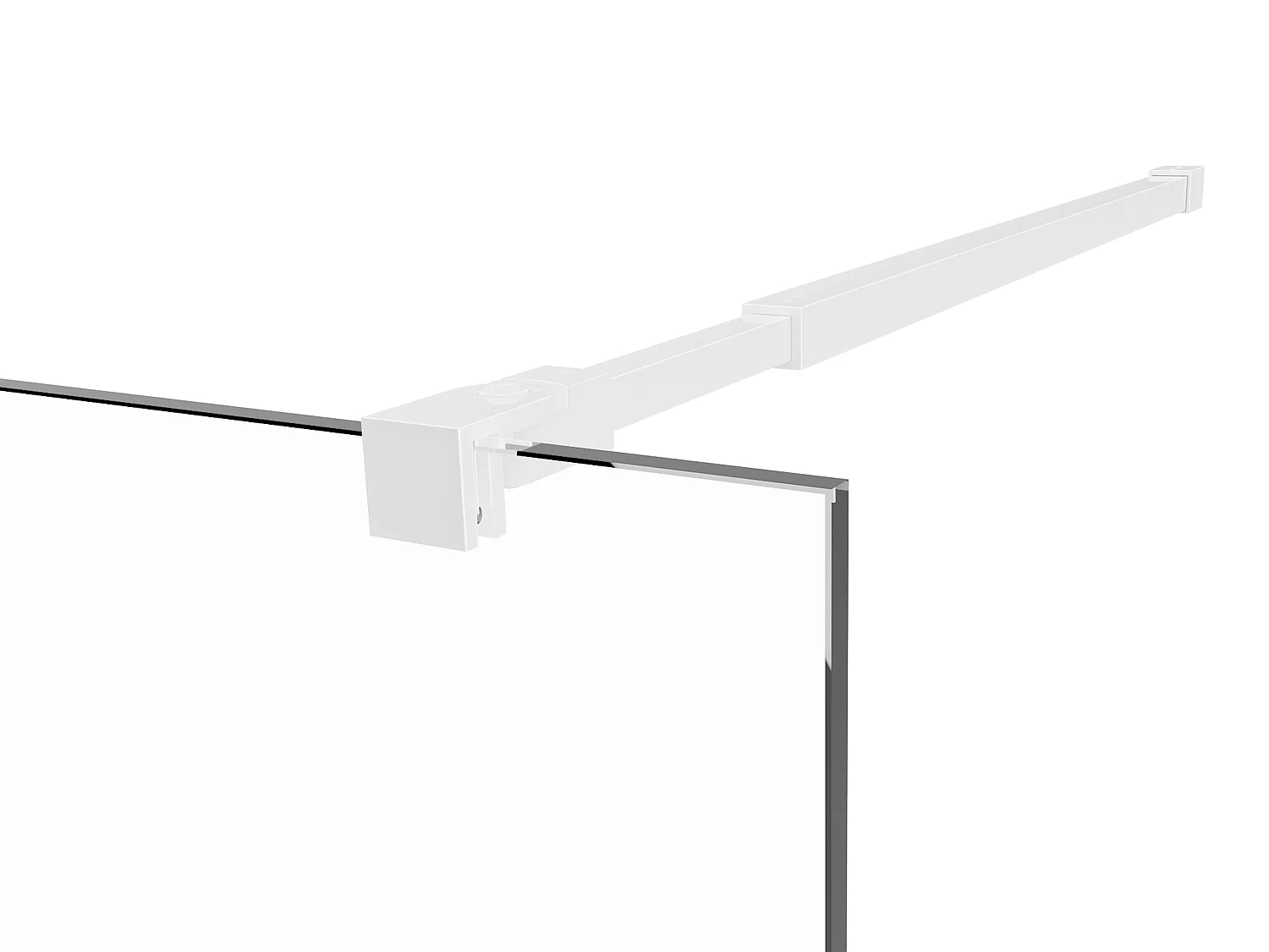 Paroi de douche à l'italienne - Blanc mat - Verre 6 mm - 140x200 cm - DAREN