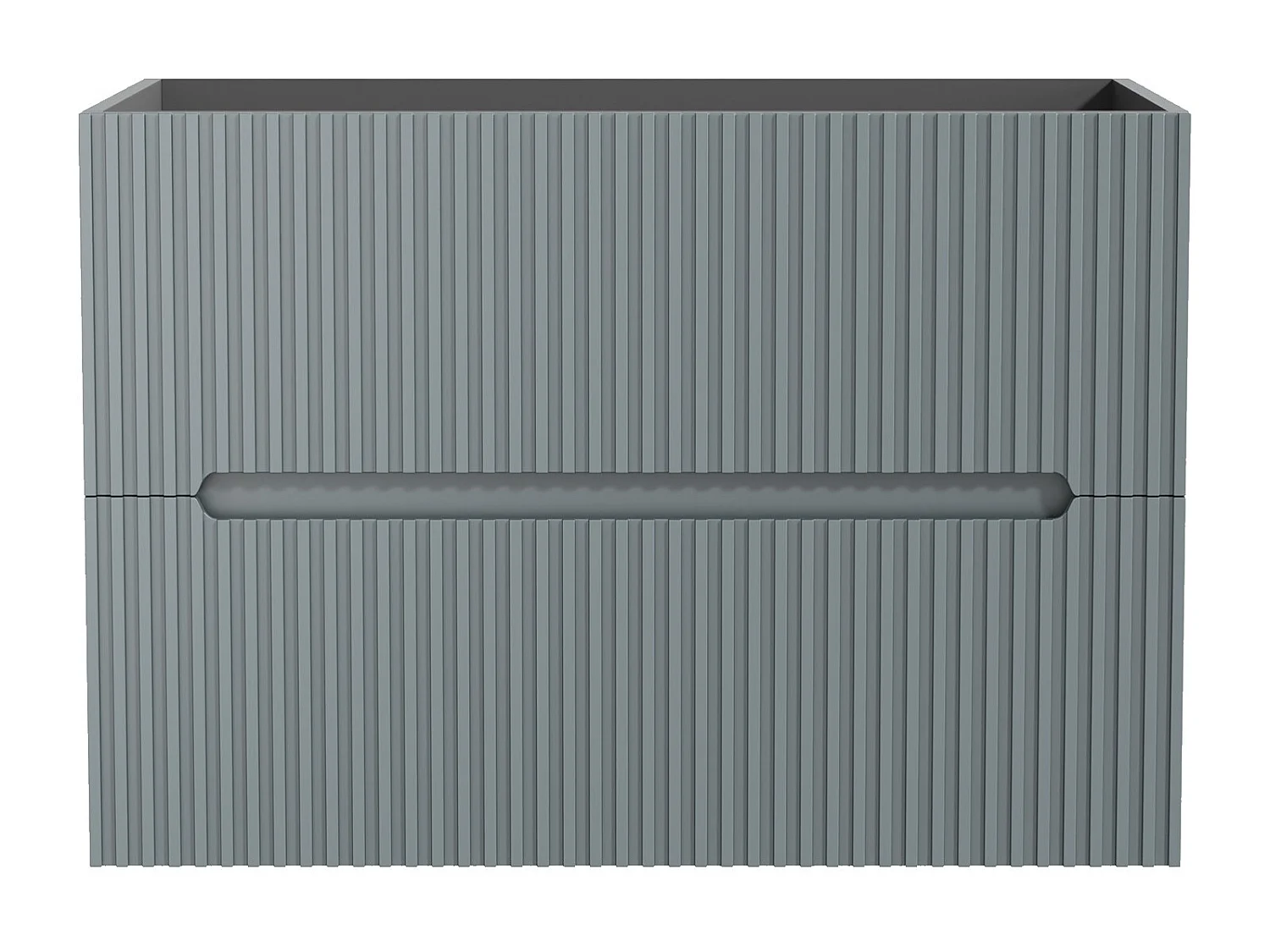 Meuble sous vasque suspendu strié bleu ciel - 80 cm - PAVANI