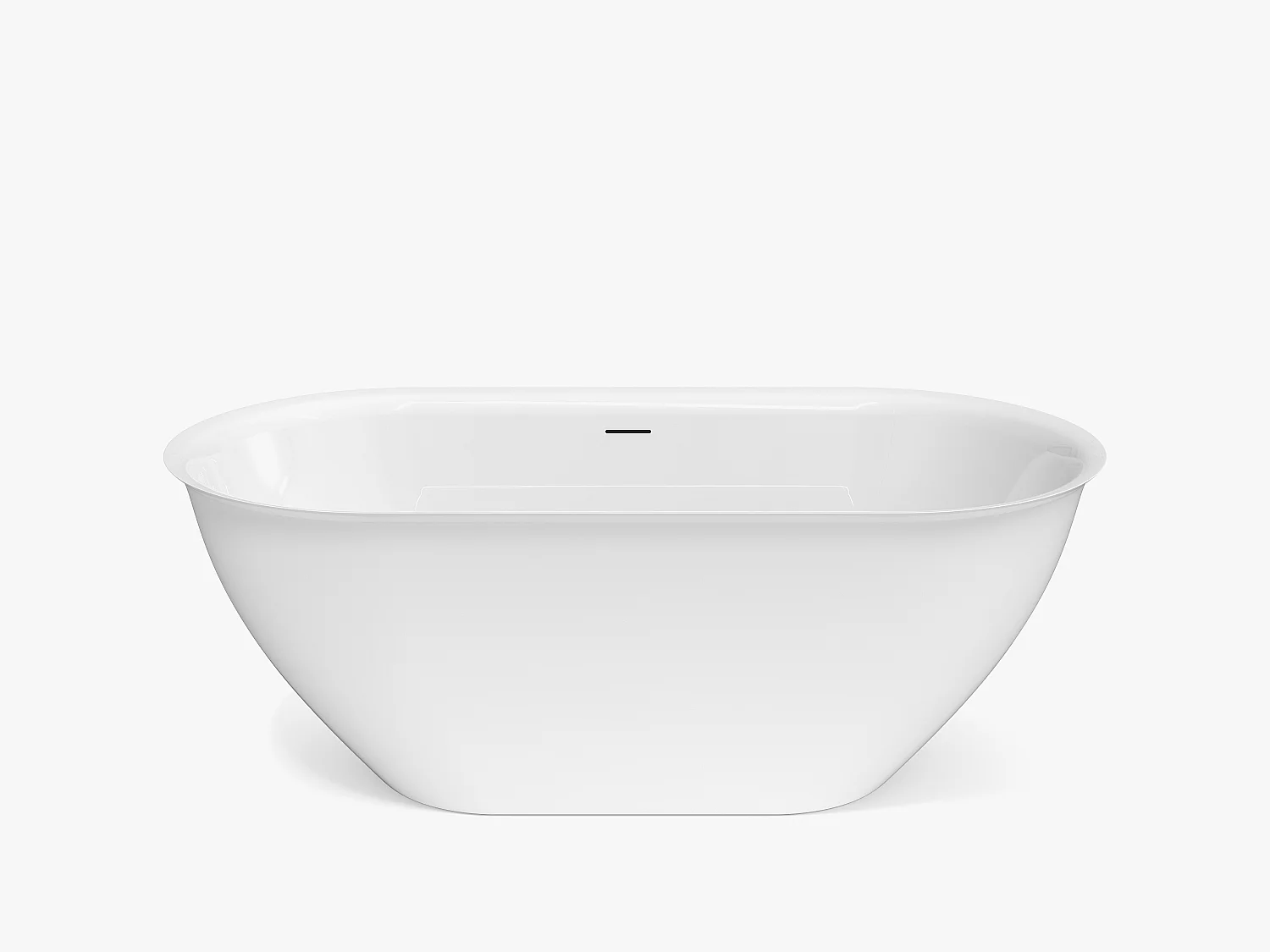 Baignoire îlot blanche - 197 L - Acrylique - 160 x 80 x 58 cm - SORTINO