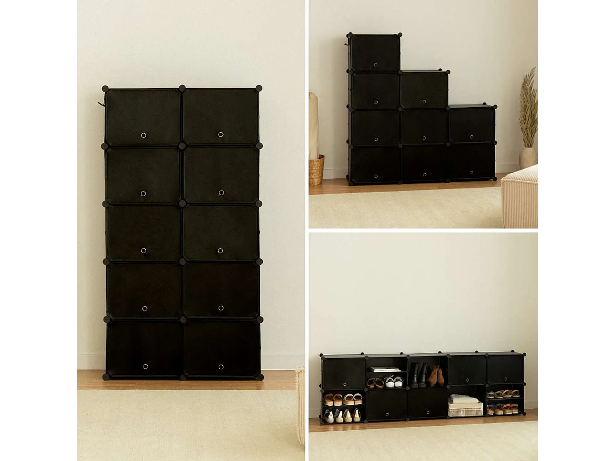 Zapateros  Cube C10 Negro - Newlux