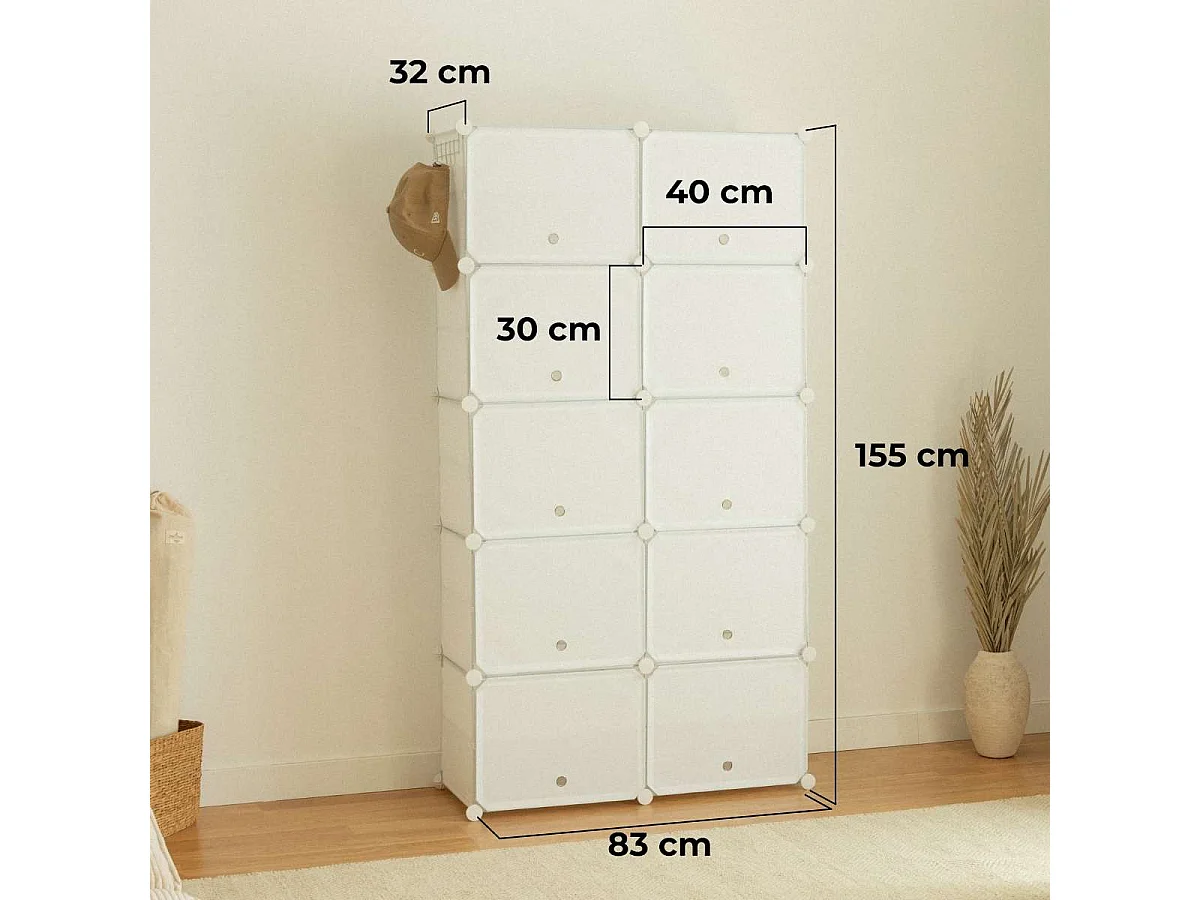 Zapateros  Cube C10 Blanco - Newlux