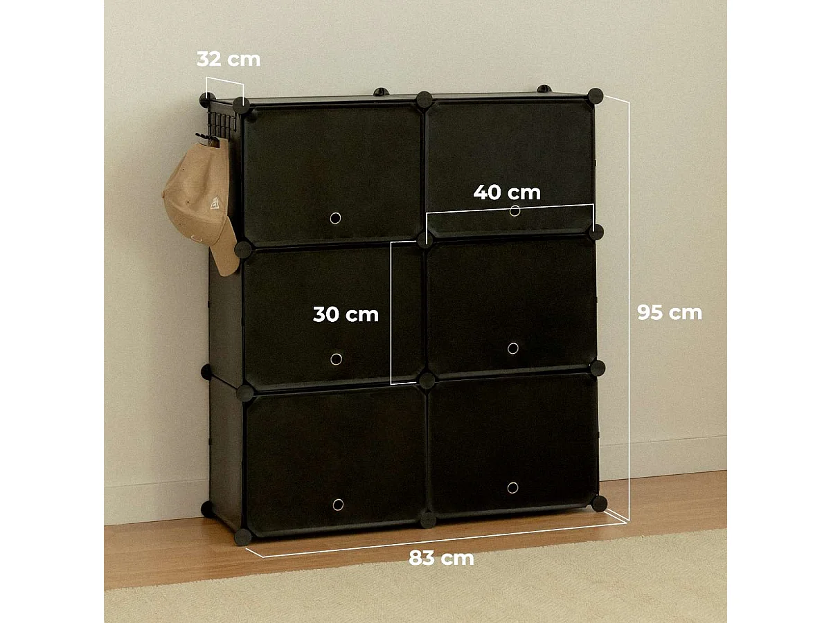 Zapateros  Cube C6 Negro - Newlux