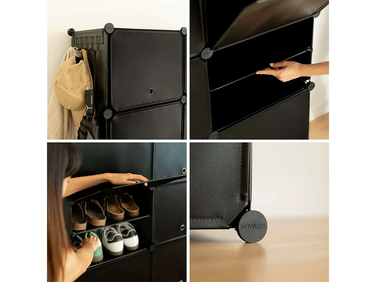 Zapateros  Cube C6 Negro - Newlux