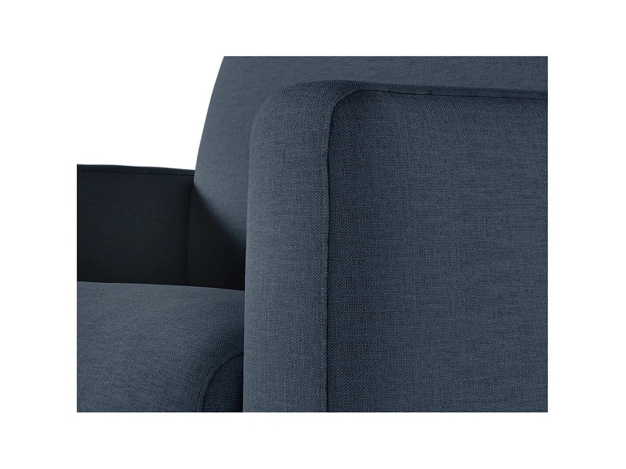 Fauteuil AGATHE convertible express couchage quotidien 70x190cm en tissu bleu foncé - Matelas 13cm