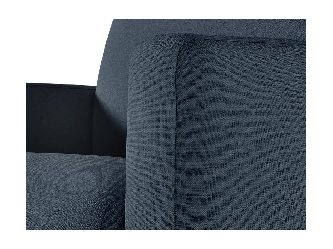 Fauteuil AGATHE convertible express couchage quotidien 70x190cm en tissu bleu foncé - Matelas 13cm