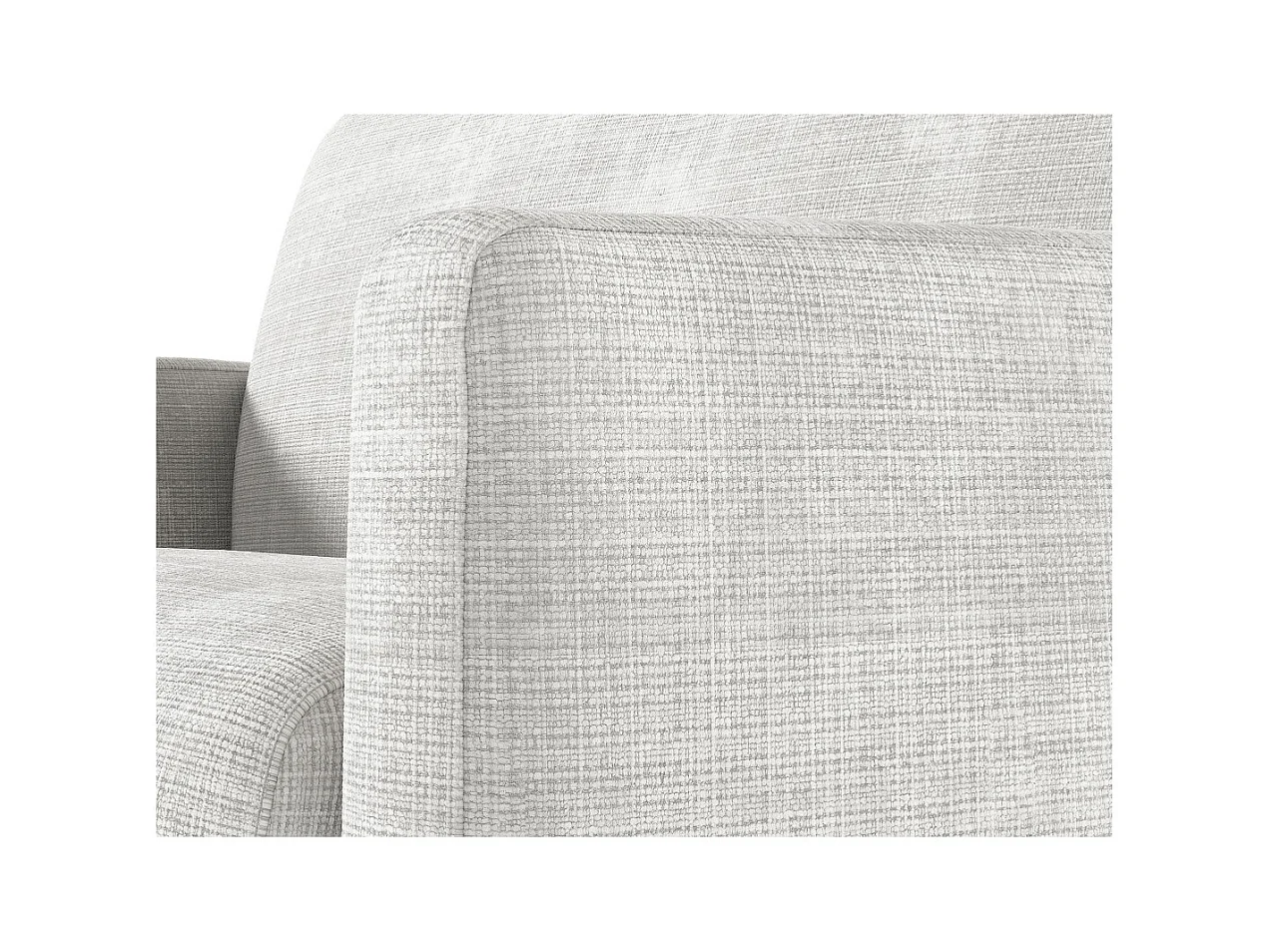 Fauteuil AGATHE convertible express couchage quotidien 100x190cm en tissu chenille beige - Matelas 13cm