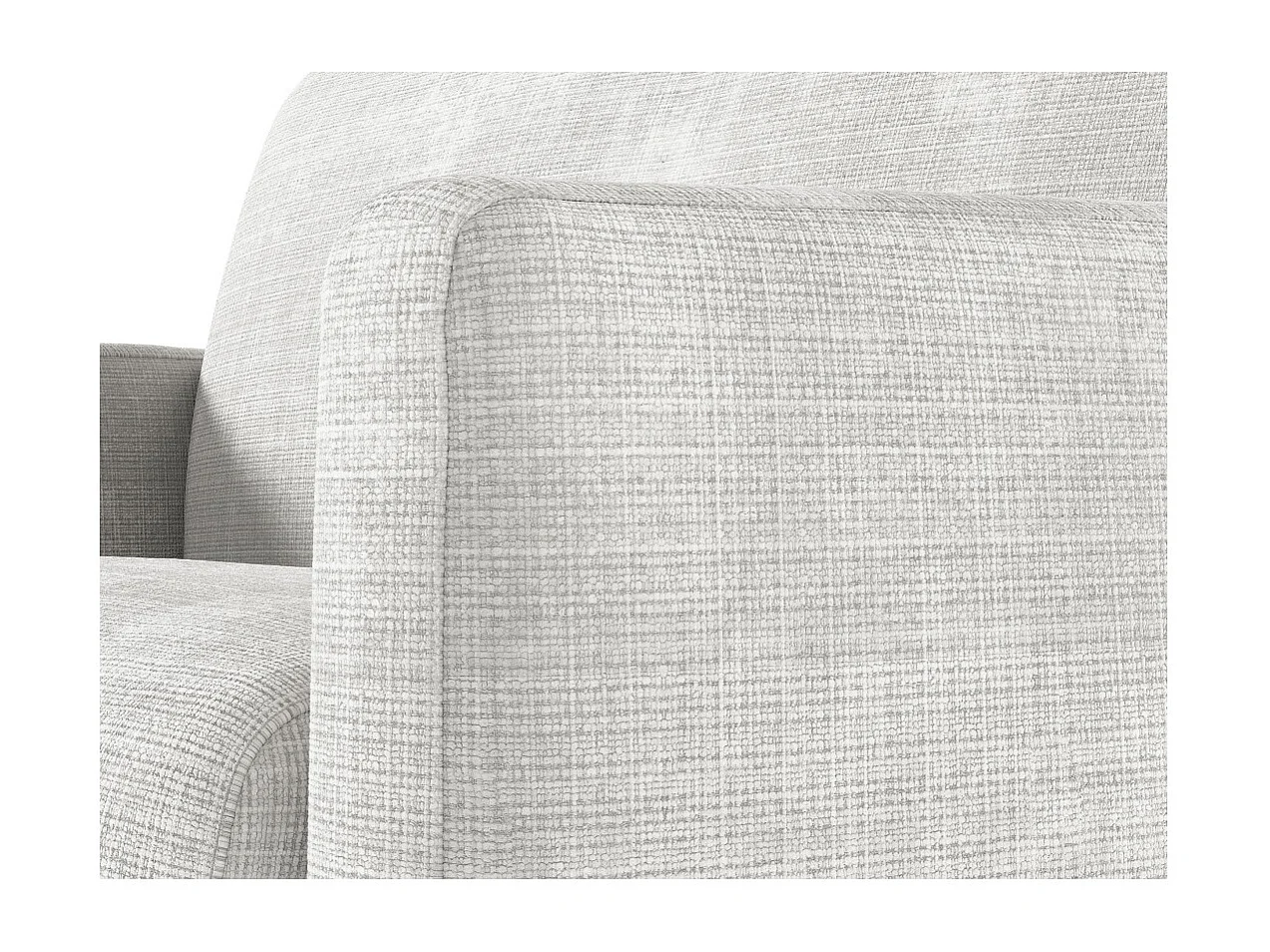 Fauteuil AGATHE convertible express couchage quotidien 100x190cm en tissu chenille beige - Matelas 13cm