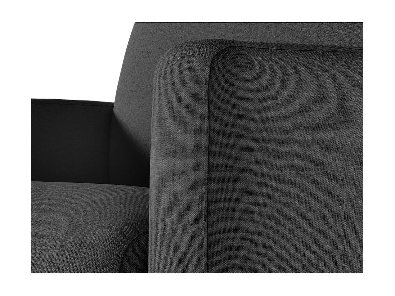 Fauteuil AGATHE convertible express couchage quotidien 100x190cm en tissu Gris anthracite - Matelas 13cm