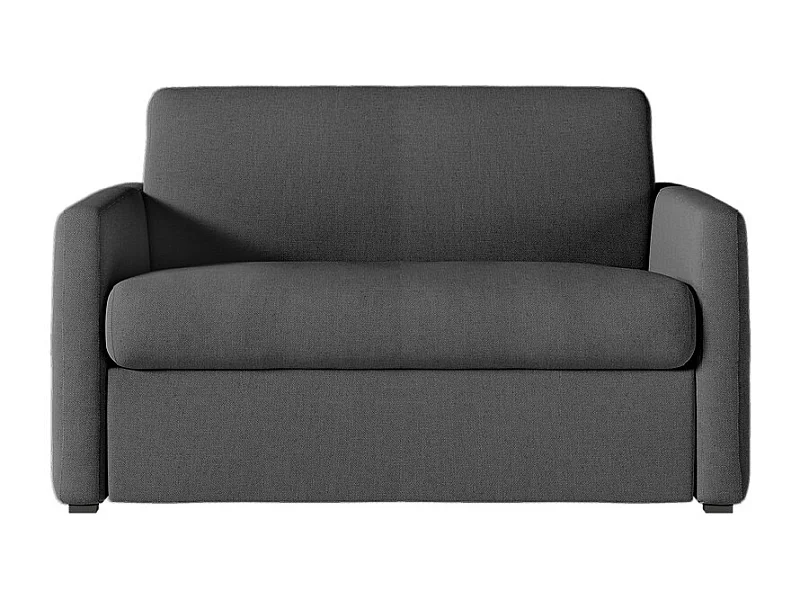 Fauteuil AGATHE convertible express couchage quotidien 100x190cm en tissu Gris anthracite - Matelas 13cm
