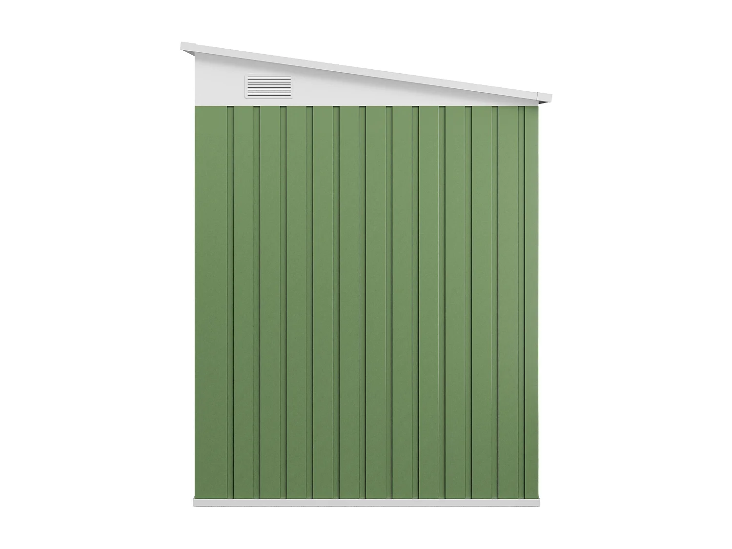 Casetta da giardino metallo addossabile 3,15 m² in Acciaio galvanizzato Verde salvia - DAXTON