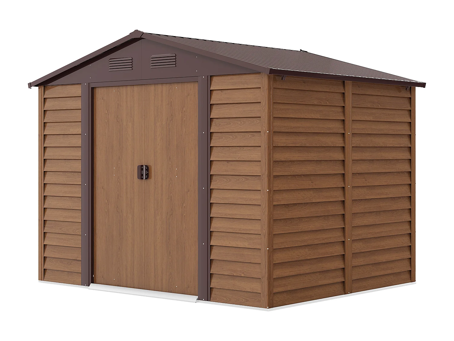 Abri de jardin métal en acier galvanisé effet bois - 6,62 m² - ARSEGO