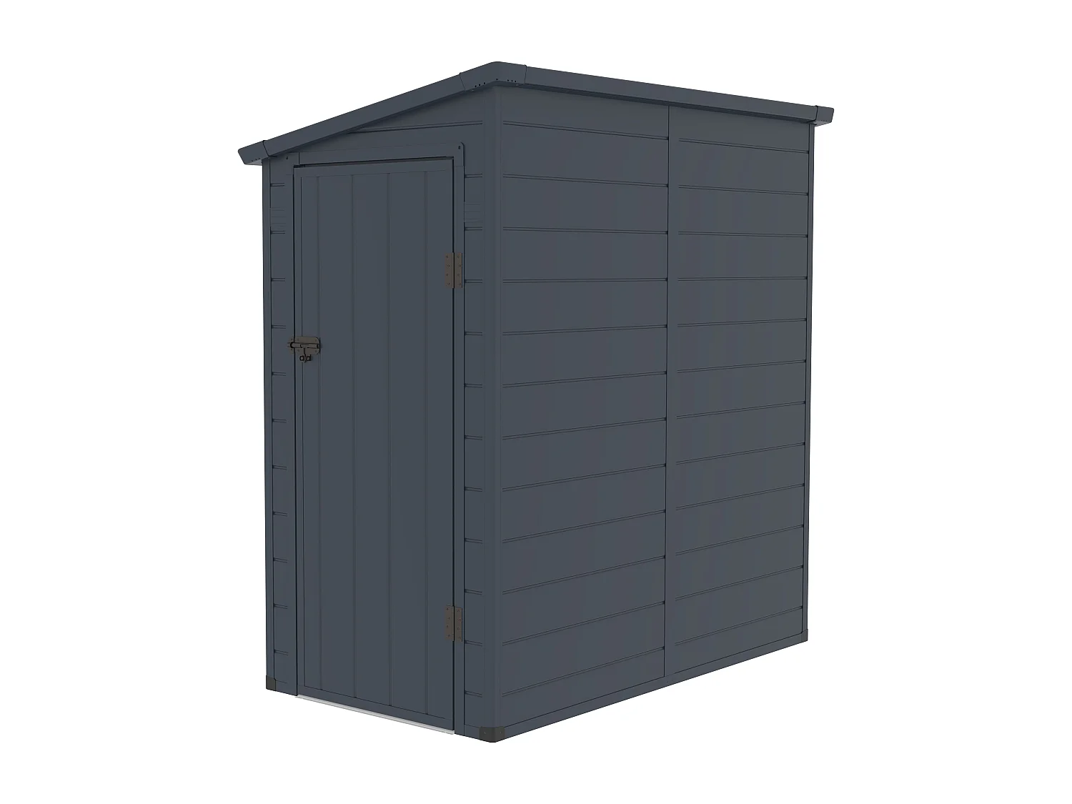 Abri de jardin en résine adossé gris anthracite 2,09 m² ALBERTO