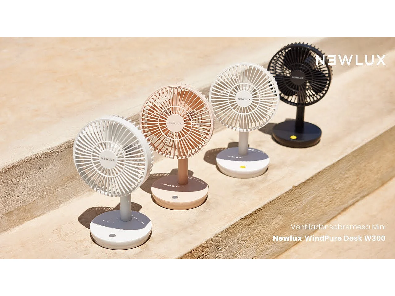 Ventilador de Sobremesa  USB Desk W300 Rosa - Newlux