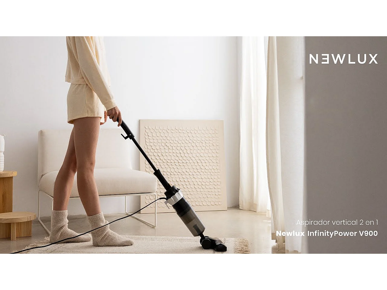 Aspirador Escoba  InfinityPower V900 Negro - Newlux