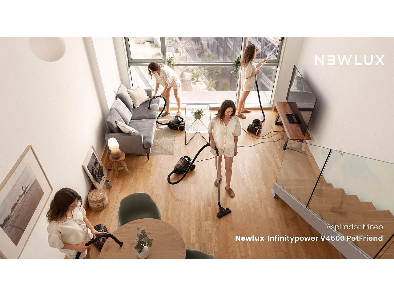 Aspirador Trineo  InfinityPower V4500 Negro - Newlux