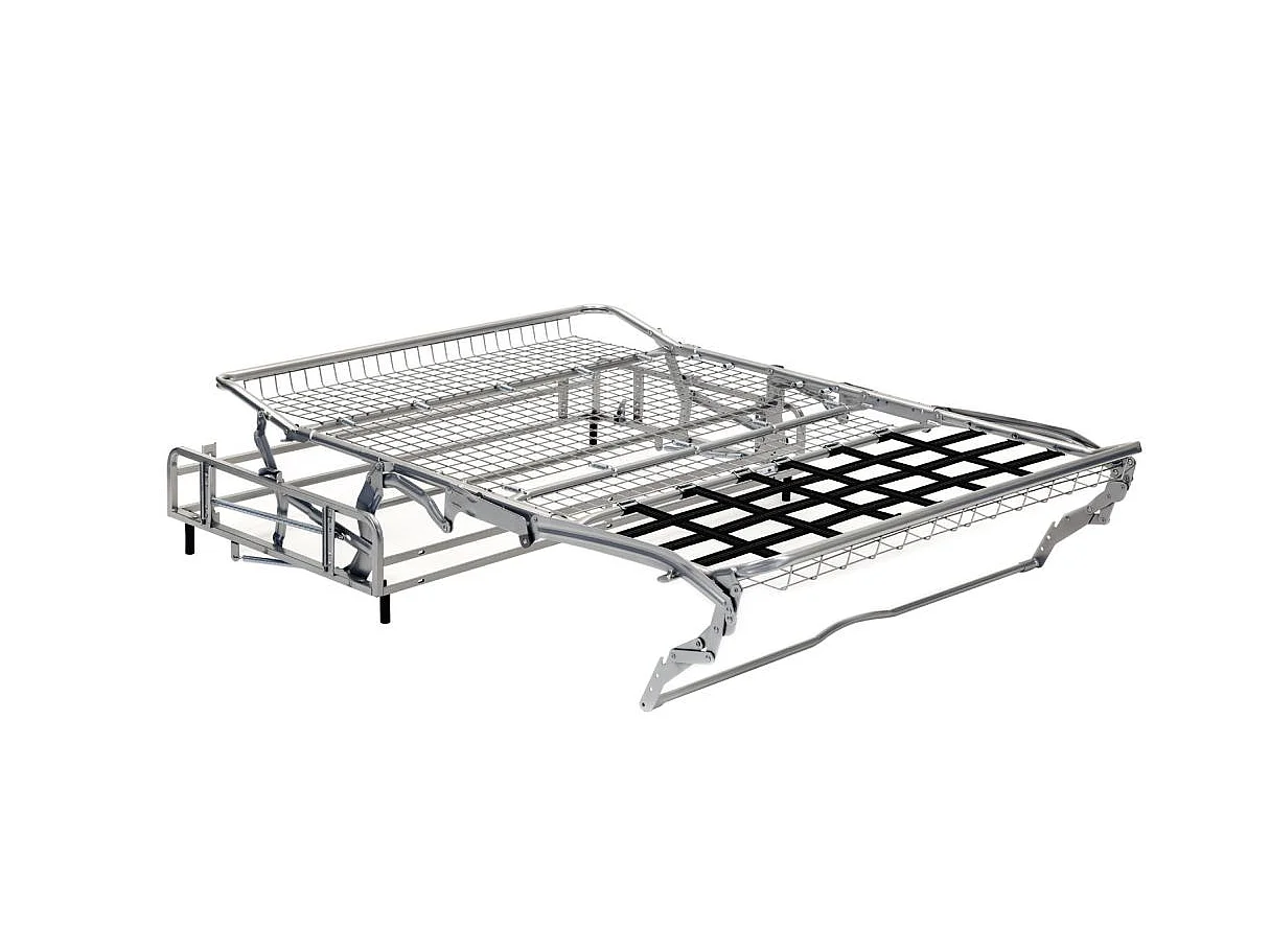Canapé d'angle convertible express 4 places en tissu bleu nuit AGATHE