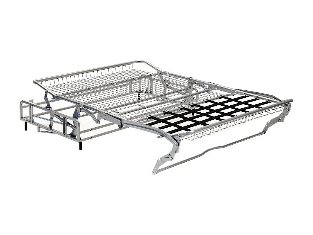 Canapé d'angle convertible express 4 places en tissu beige AGATHE