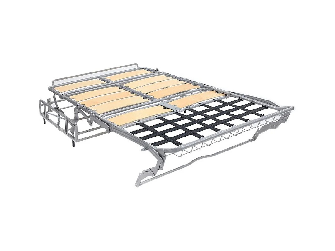 Canapé PACO convertible 3 places couchage quotidien 140x190cm matelas 17cm velours côtelé beige