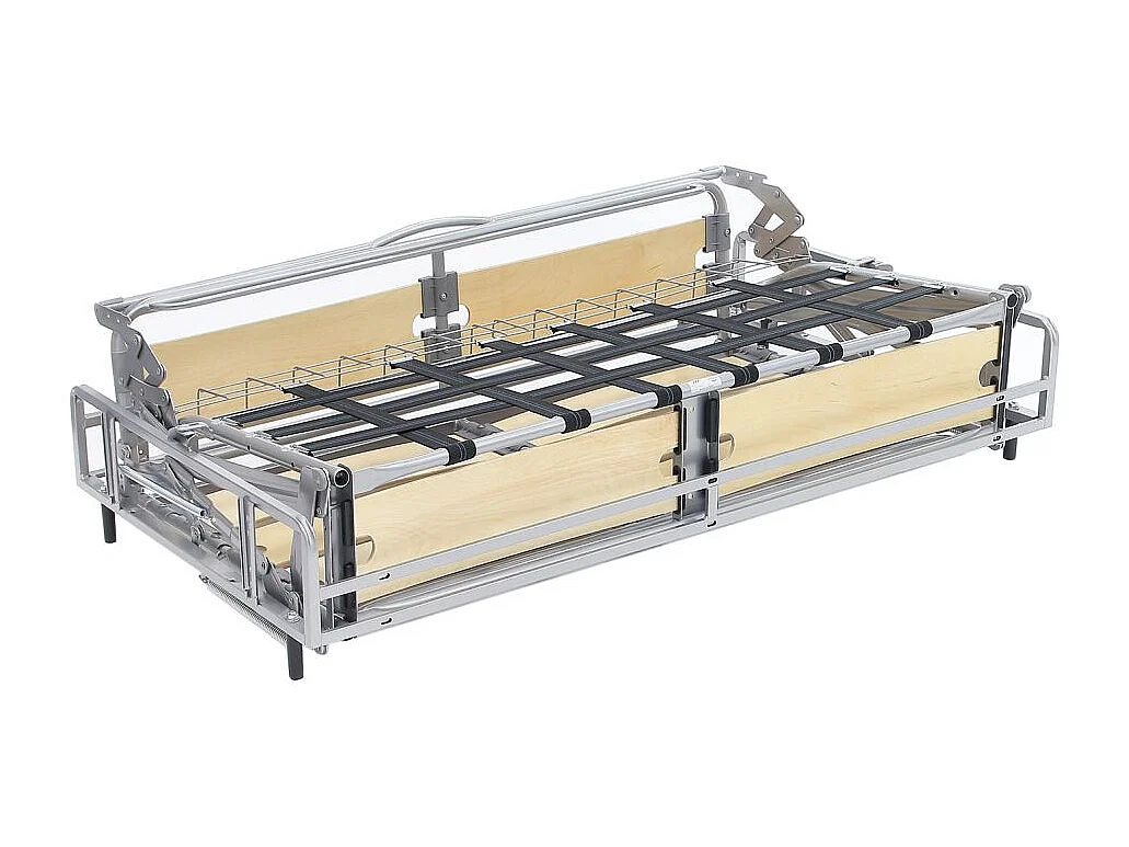 Canapé PACO convertible 3 places couchage quotidien 140x190cm matelas 17cm velours côtelé beige