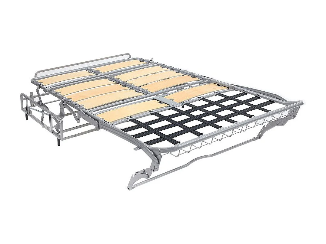 Canapé PACO convertible 3 places couchage quotidien 140x190cm matelas 17cm velours côtelé beige