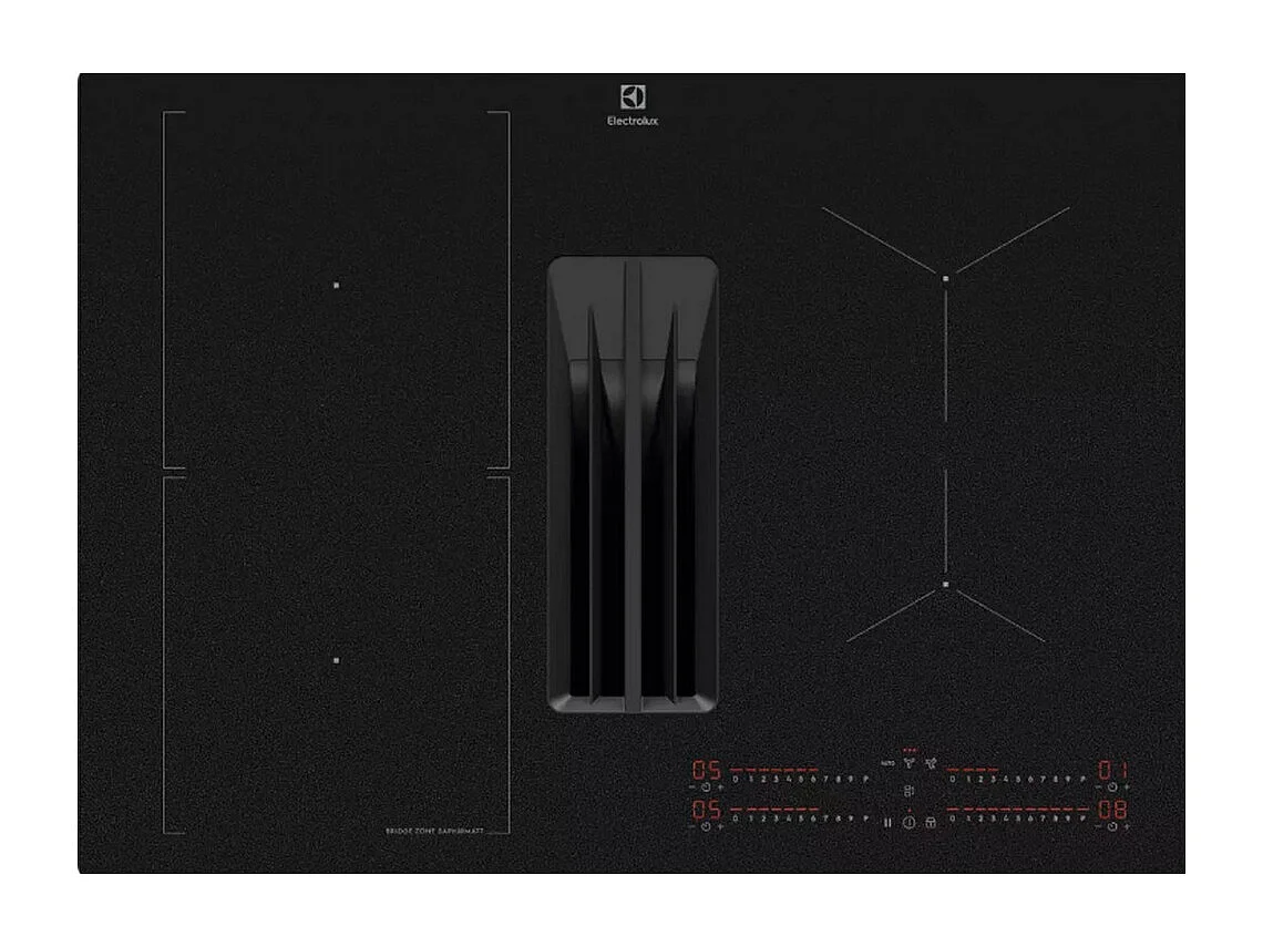 Electrolux Table de cuisson aspirante induction 70cm 4feux 7350kw noir - KCC73443CZ