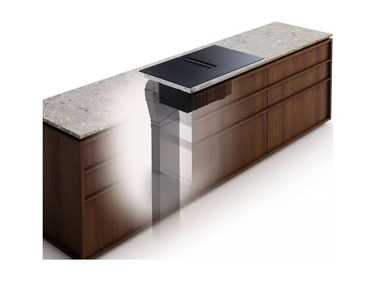 Electrolux Table de cuisson aspirante induction 70cm 4feux 7350kw noir - KCC73443CZ