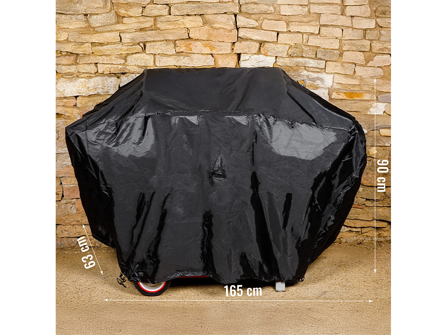 Afdekking L 165 x B 63 x H 90 cm voor barbecue