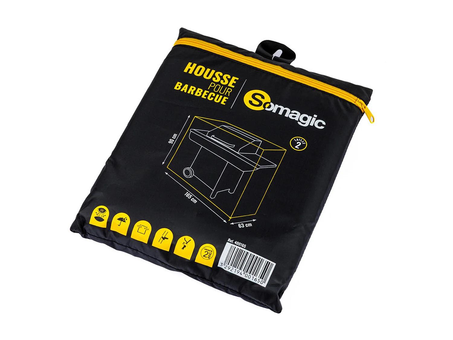 Afdekking L 165 x B 63 x H 90 cm voor barbecue