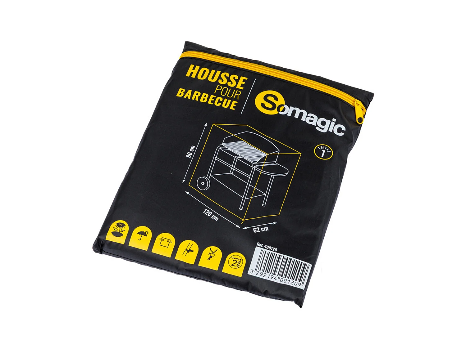 Housse L 120 x l 62 x H 80 cm pour barbecue - SOMAGIC