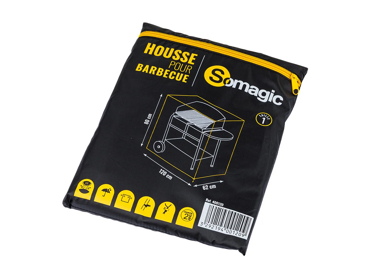 Housse L 120 x l 62 x H 80 cm pour barbecue - SOMAGIC