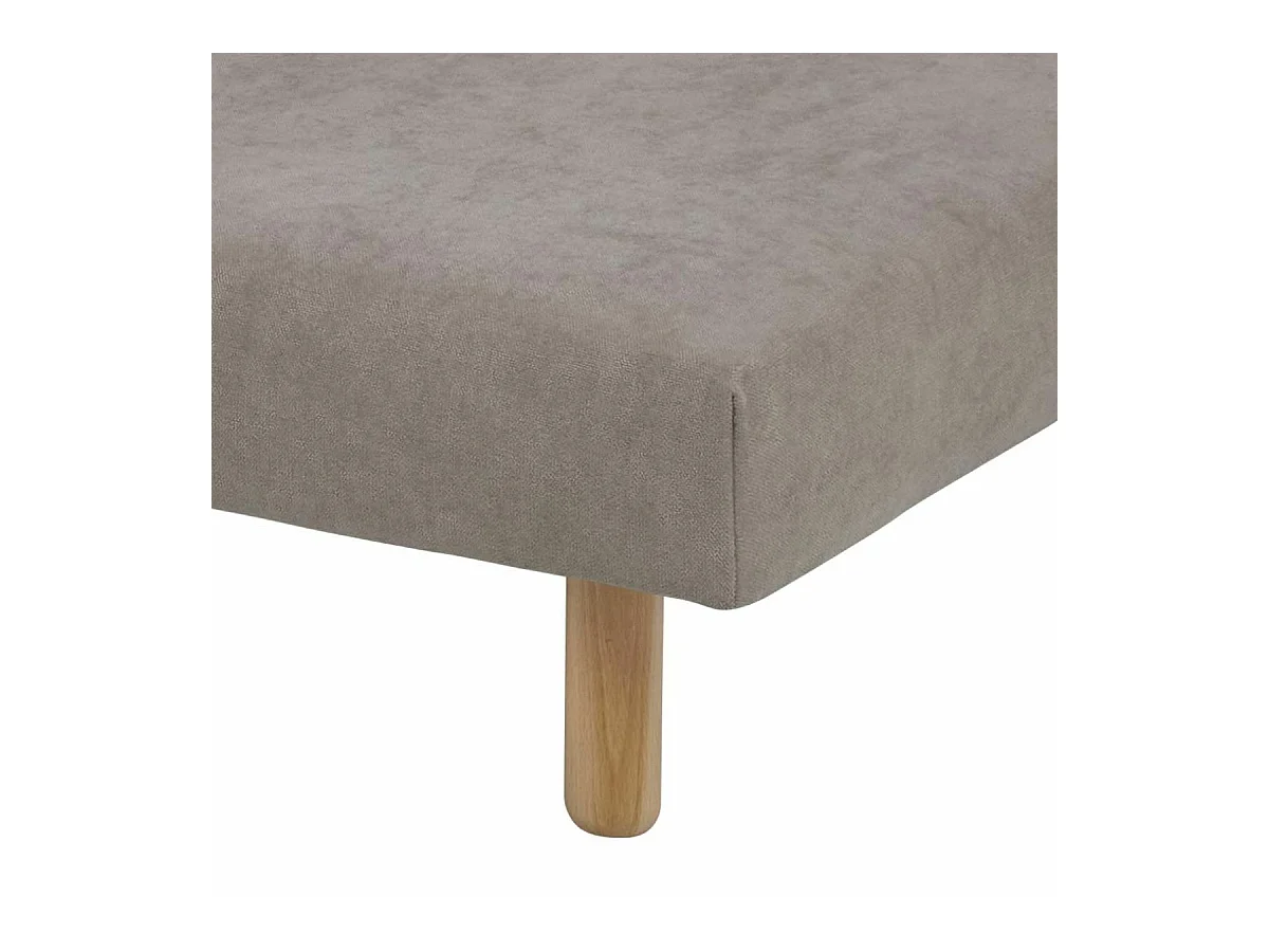 Pack sommier tapissier avec matelas 140x190 cm bois massif lin HABBY