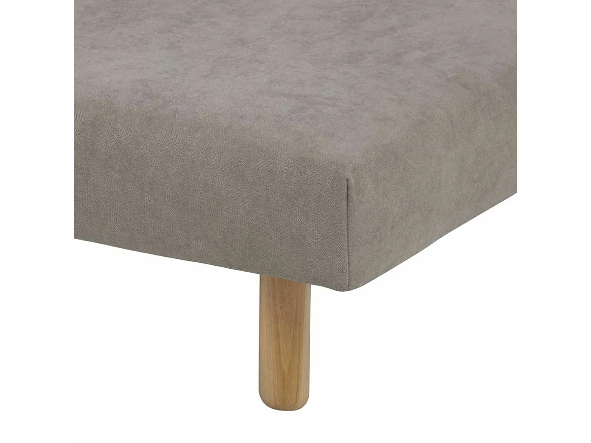 Pack sommier tapissier avec matelas 140x190 cm bois massif lin HABBY