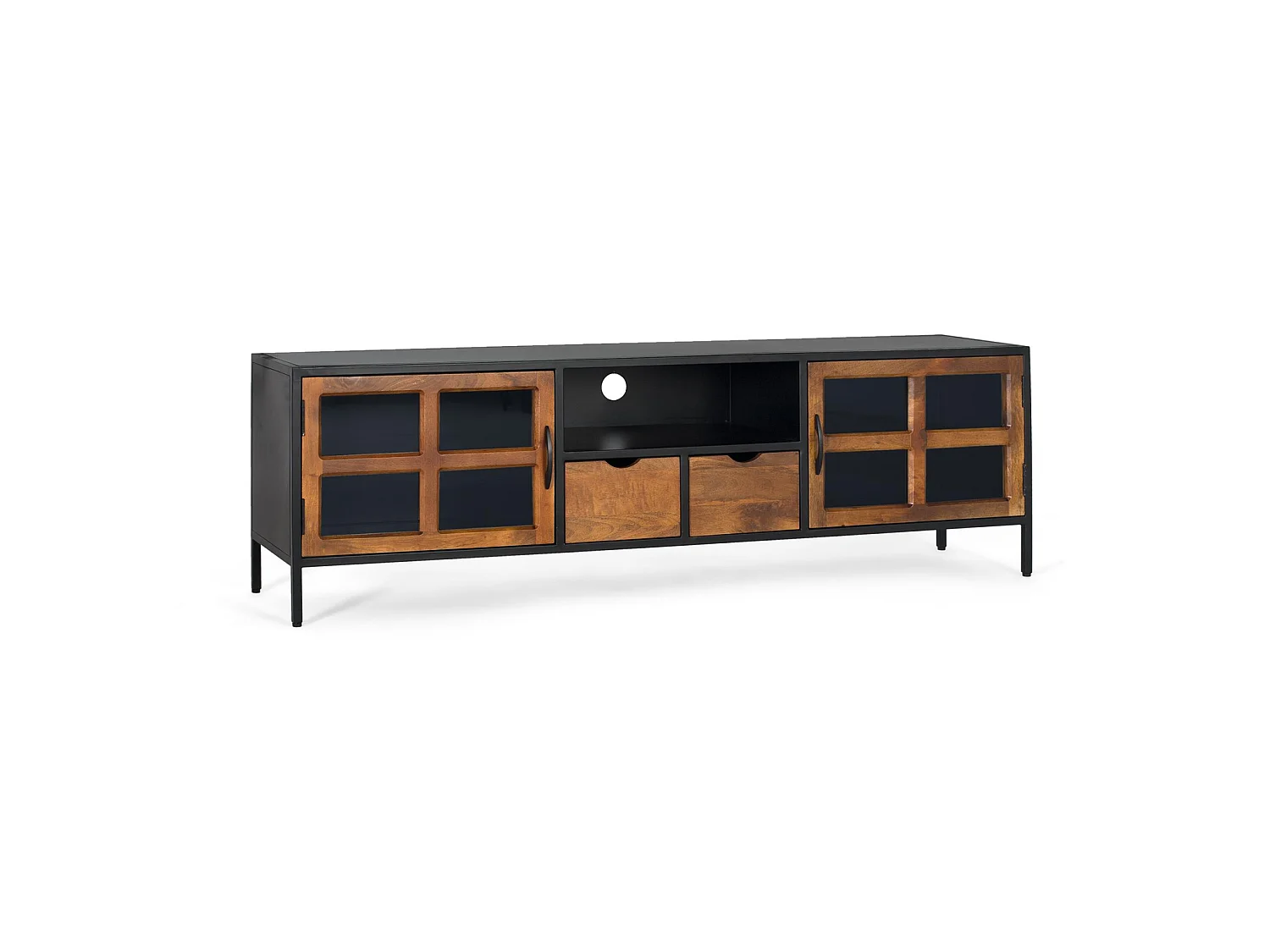 Mueble TV de Madera de Mango 180 Cm Estilo Industrial-56x180x40