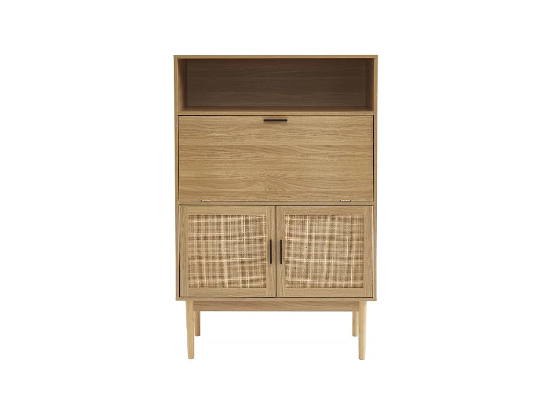 Secrétaire cannage rotin 90 cm ZIRCON