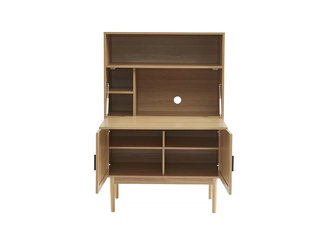 Secrétaire cannage rotin 90 cm ZIRCON