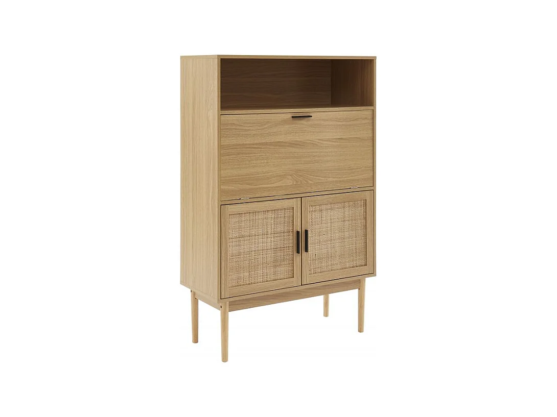Secrétaire cannage rotin 90 cm ZIRCON
