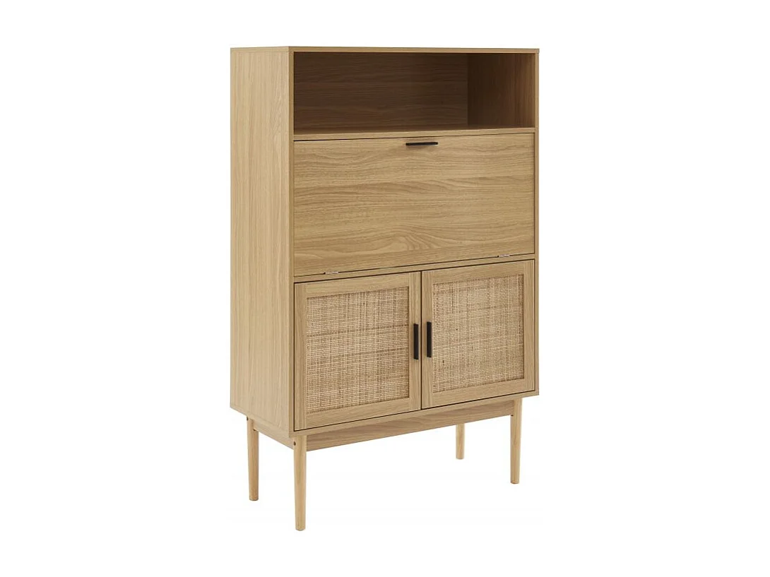 Secrétaire cannage rotin 90 cm ZIRCON