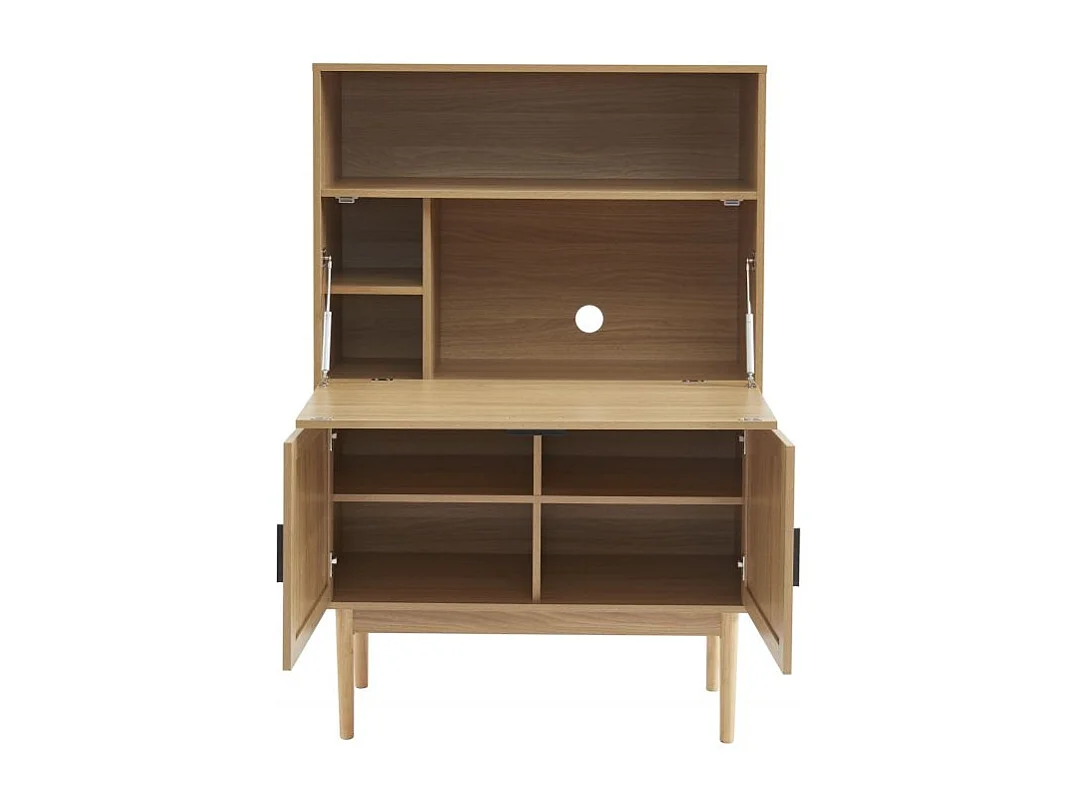 Secrétaire cannage rotin 90 cm ZIRCON