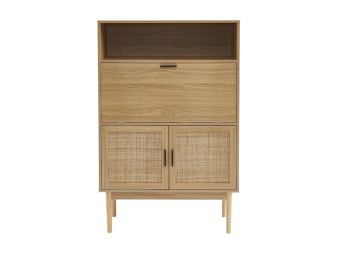 Secrétaire cannage rotin 90 cm ZIRCON