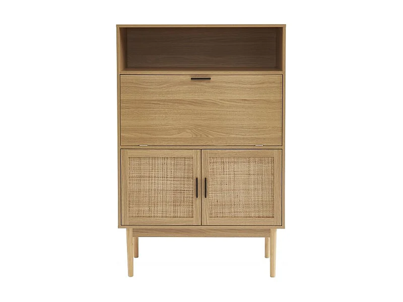 Secrétaire cannage rotin 90 cm ZIRCON